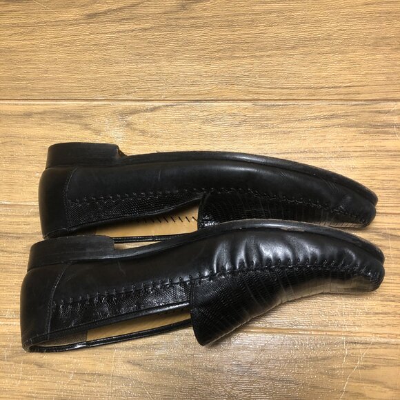 Sandro Moscolini men black loafers, Lizard leather, 13 main image 10